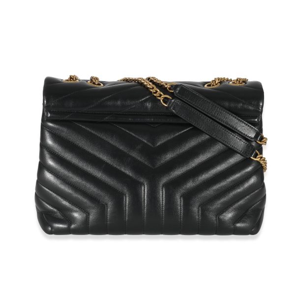 133954 pv Saint Laurent Black Leather Medium Loulou Bag