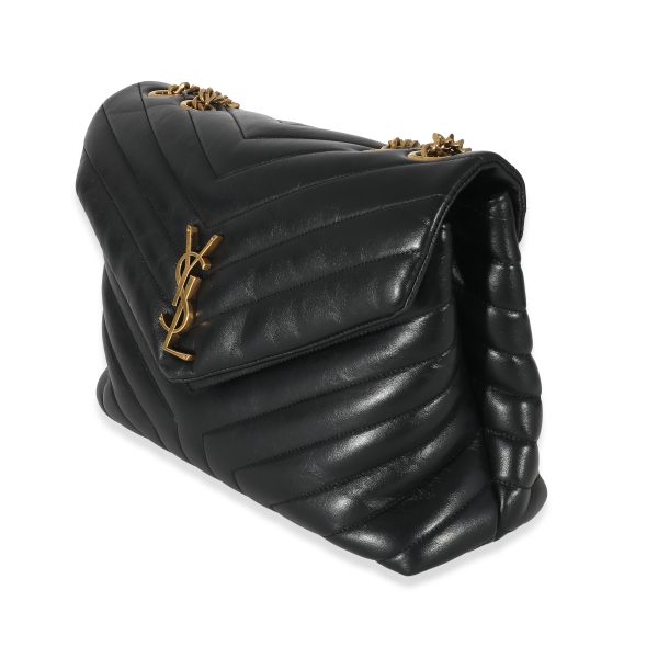 133954 sv Saint Laurent Black Leather Medium Loulou Bag