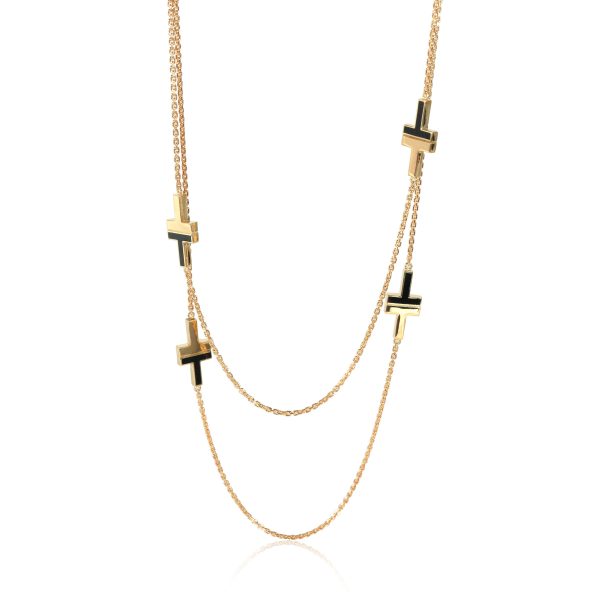 133962 fv 916209cf de1e 457b 9de2 9059c40a95ba Tiffany T Black Onyx Station Necklace in 18k Yellow Gold