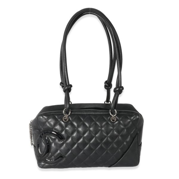 133966 fv 44d2433a 83e1 4055 bc17 a7dc14ecf648 Chanel Black Calfskin Medium Cambon Bowler Bag