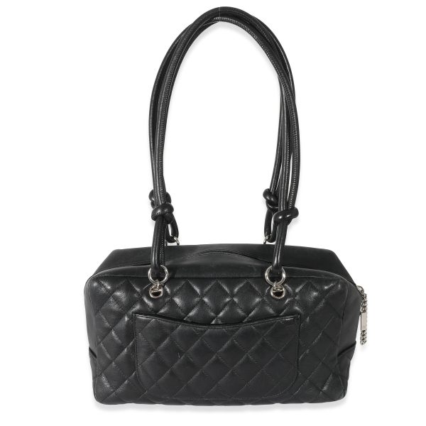 133966 pv 71d9d21a 49a4 4fad 8673 83b7c4e7d4de Chanel Black Calfskin Medium Cambon Bowler Bag