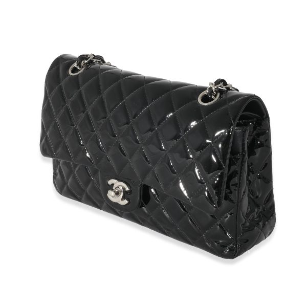 133982 sv fe9d684e 099b 4816 96fa cf0192405179 Chanel Black Patent Medium Classic Double Flap Bag