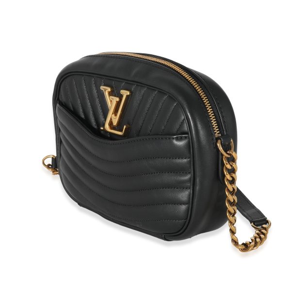 133985 sv Louis Vuitton Black Calfskin New Wave Camera Bag