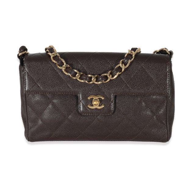 133987 fv 0cfa65d9 1e87 45c5 8765 ec9d6a868d9c Chanel 24K Brown Quilted Caviar Shoulder Bag