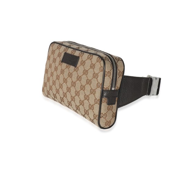 133995 sv Gucci Beige Signature GG Canvas Belt Bag