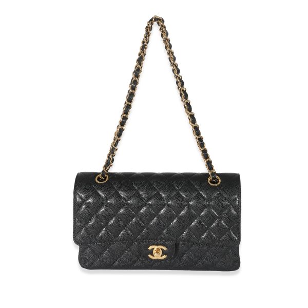 134003 bv 60058057 106f 4fdc aa2d a260178a3e23 Chanel Black Caviar Medium Classic Double Flap Bag