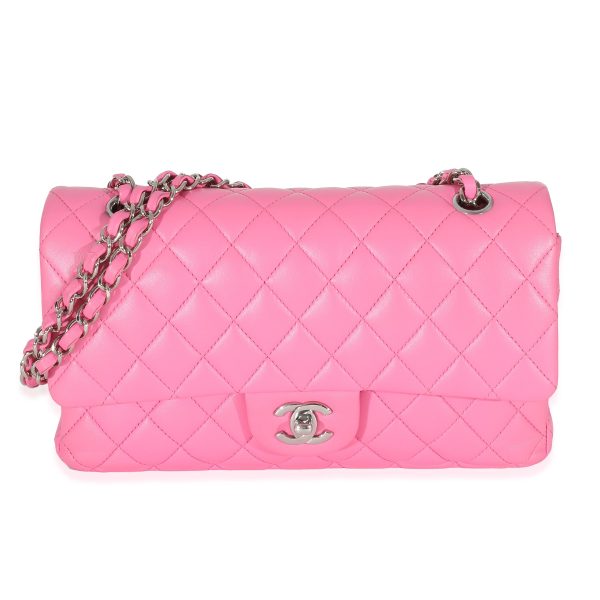 134011 fv 211af9a4 7dc2 4c44 90ef f1ef5e9eb79f Chanel Pink Quilted Lambskin Medium Classic Double Flap Bag