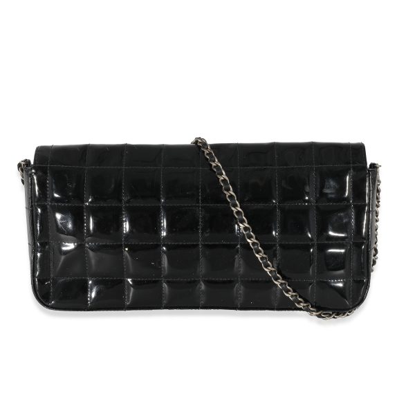 134045 pv 1594b2bb 1e79 4a70 950e 33a72be4aa9a Chanel Black Patent East West Chocolate Bar Flap Bag