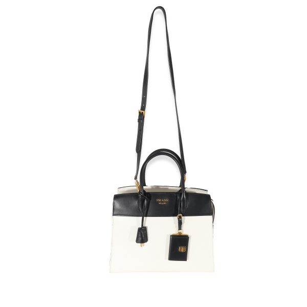 134071 bv Prada White Saffiano City Calf Esplanade Tote