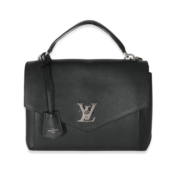 134082 fv Louis Vuitton Black Calfskin MyLockMe Satchel