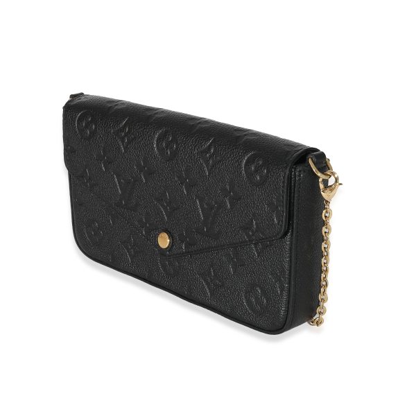 134096 pv 0921686f 260d 4323 a4c6 5390ac7f6433 Louis Vuitton Black Monogram Empreinte Félicie Pochette