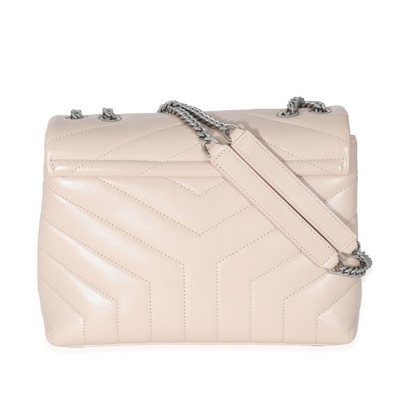 134134 pv Saint Laurent Pale Pink Quilted Calfskin Y Quilted Monogram Small Loulou