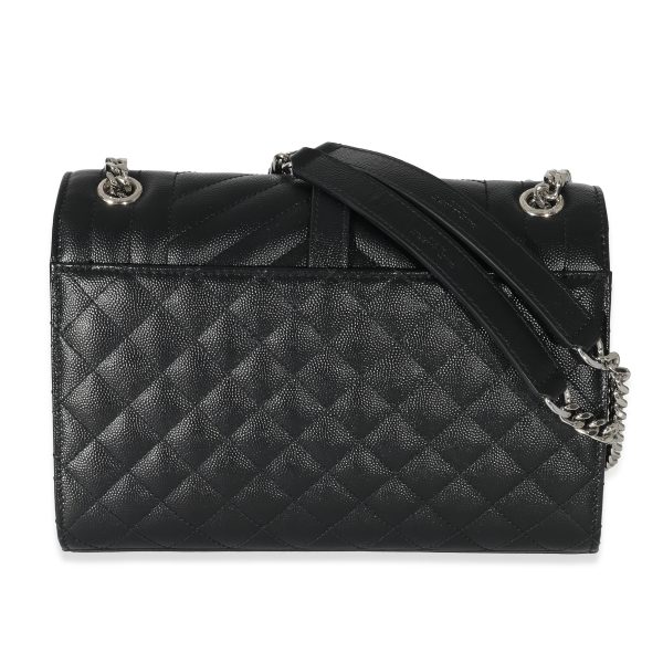 134139 bv Saint Laurent Black Mix Matelassé Grain De Poudre Medium Envelope Bag