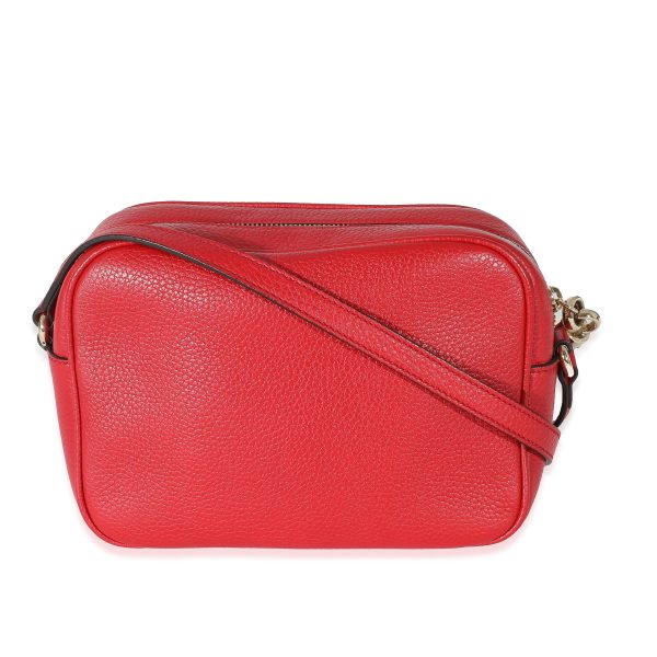 134172 bv Gucci Tabasco Red Pebbled Calfskin Small Soho Disco Bag