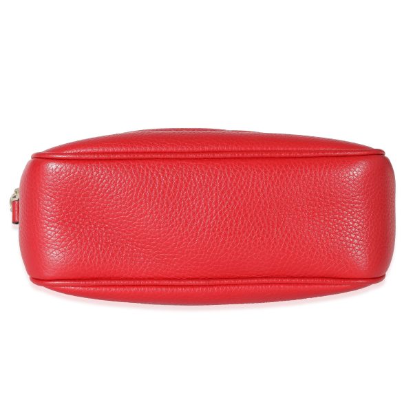 134172 pv Gucci Tabasco Red Pebbled Calfskin Small Soho Disco Bag