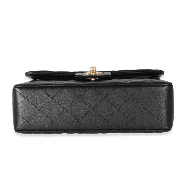 134175 pv Chanel Black Quilted Lambskin Small Classic Double Flap Bag