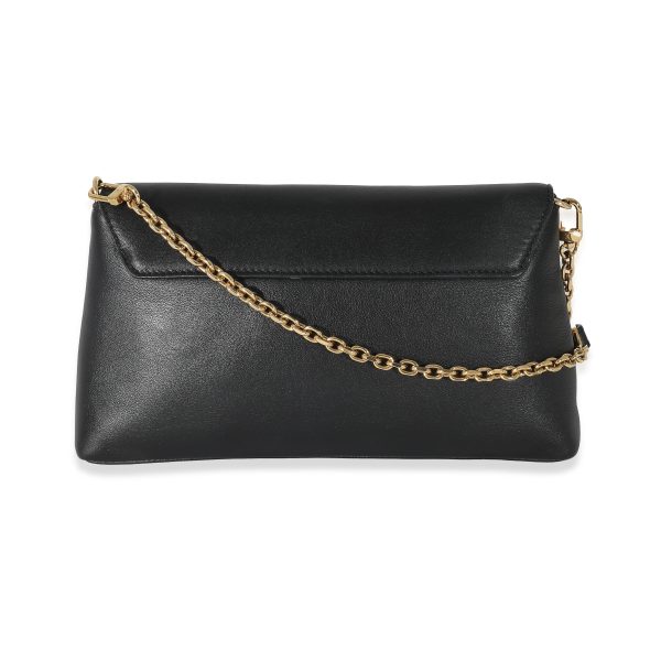 134203 bv Louis Vuitton Black Calfskin Love Note Chain Clutch