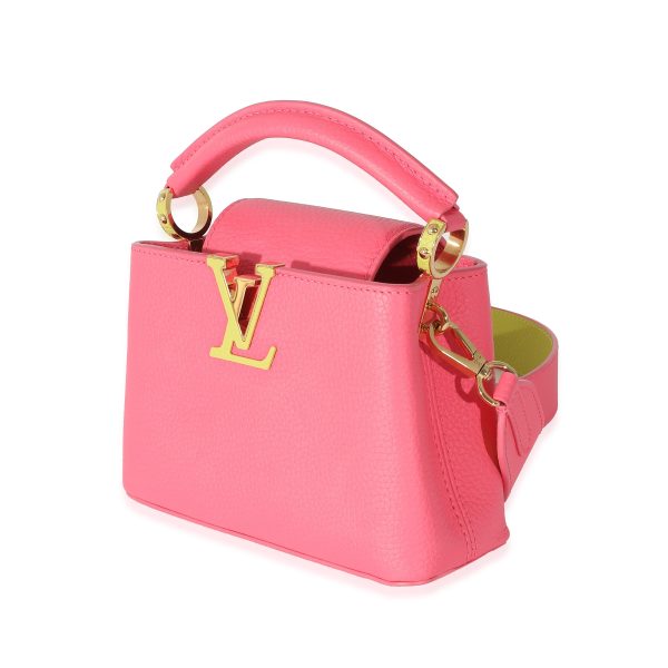 134207 bv Louis Vuitton Dragonfruit Cedrat Taurillon Mini Capucines