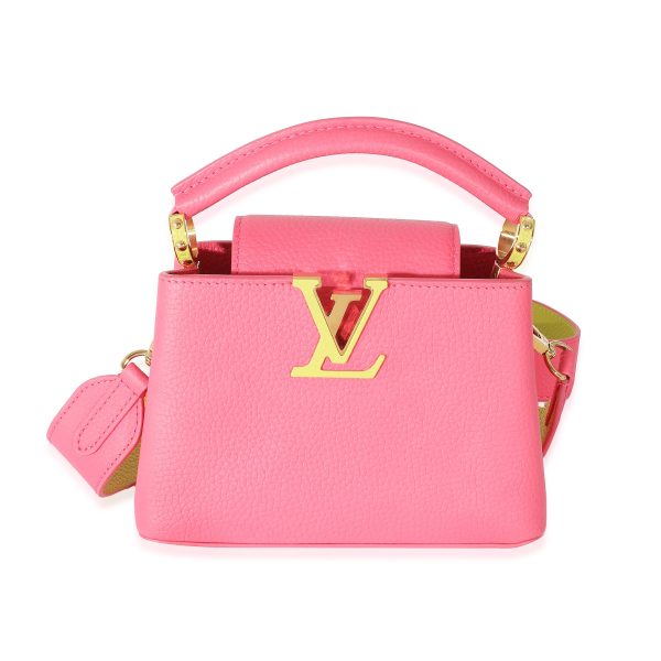 134207 fv Louis Vuitton Dragonfruit Cedrat Taurillon Mini Capucines