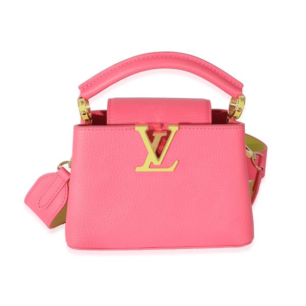 134207 sv Louis Vuitton Dragonfruit Cedrat Taurillon Mini Capucines