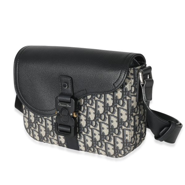 134223 sv Dior Black Dior Oblique Jacquard Mini Saddle Bag With Strap