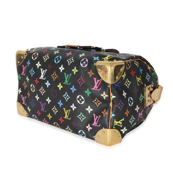 134246 ad1 Louis Vuitton x Takashi Murakami Black Monogram Multicolore Canvas Speedy 30