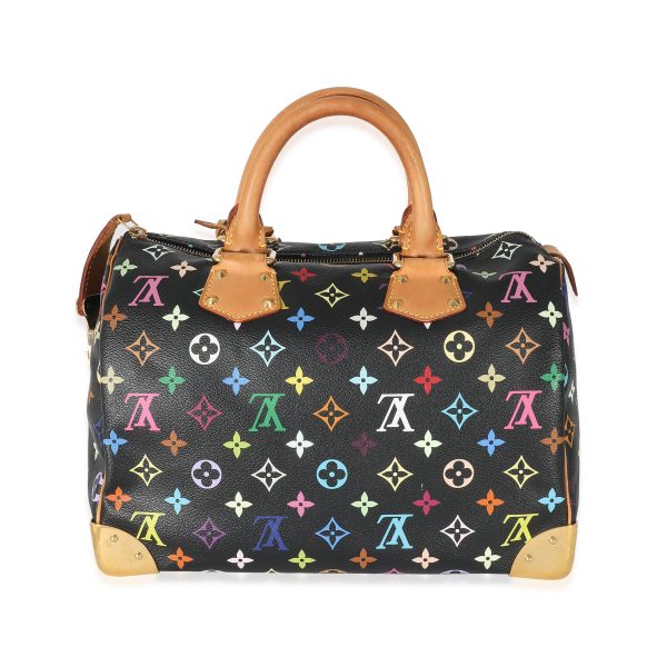 134246 box Louis Vuitton x Takashi Murakami Black Monogram Multicolore Canvas Speedy 30