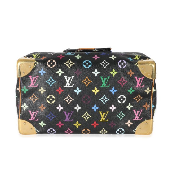 134246 clasp Louis Vuitton x Takashi Murakami Black Monogram Multicolore Canvas Speedy 30