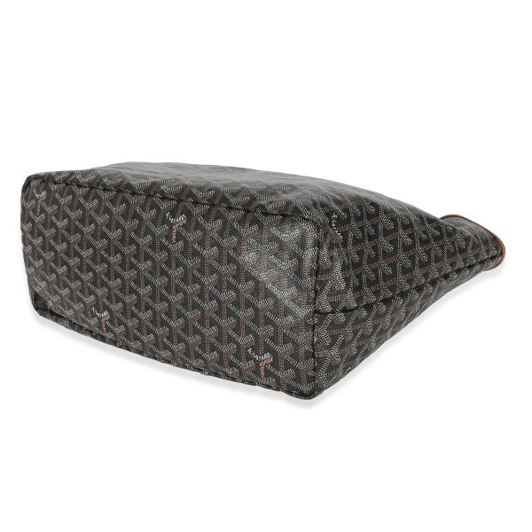 134280 clasp Goyard Black Gold Goyardine Canvas Saint Louis PM