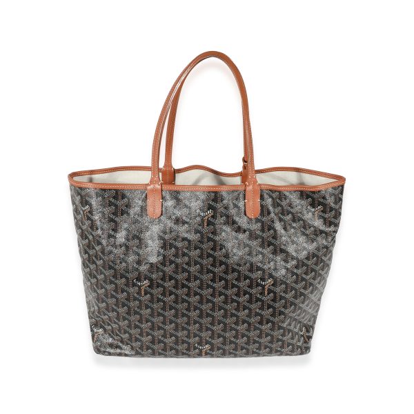 134280 stamp Goyard Black Gold Goyardine Canvas Saint Louis PM