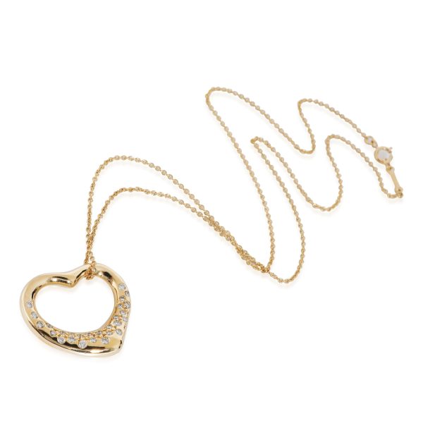 134284 pv Tiffany Co Elsa Peretti Open Heart Pendant in 18k Yellow Gold 08 CTW