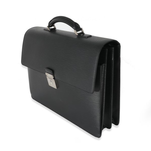 134298 sv 4e82d541 ba0e 4b2f 9748 a16389c82bbd Louis Vuitton Black Epi Robusto 2 Compartment Briefcase