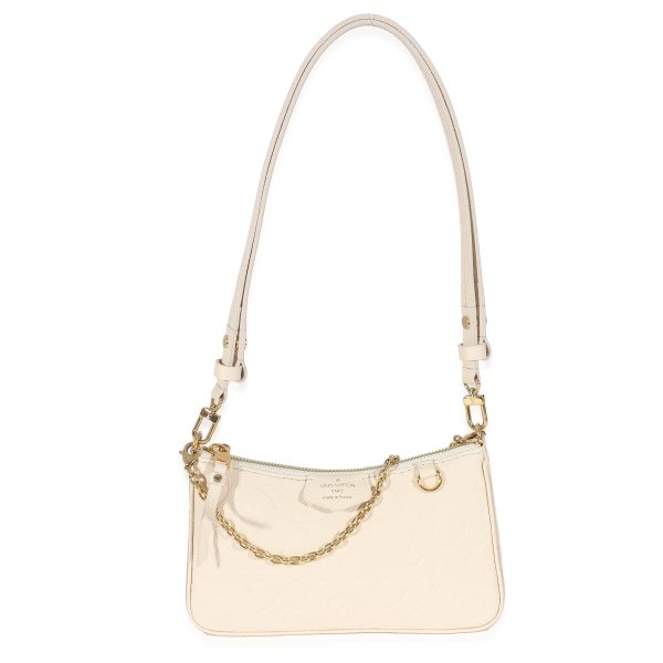 134402 fv Louis Vuitton Cream Monogram Empreinte Easy Pouch On Strap