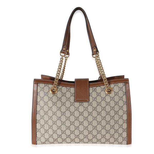 134418 bv 4f098b74 a5b5 47ec 9343 3aa990f9b8ca Gucci Beige GG Supreme Medium Padlock Tote