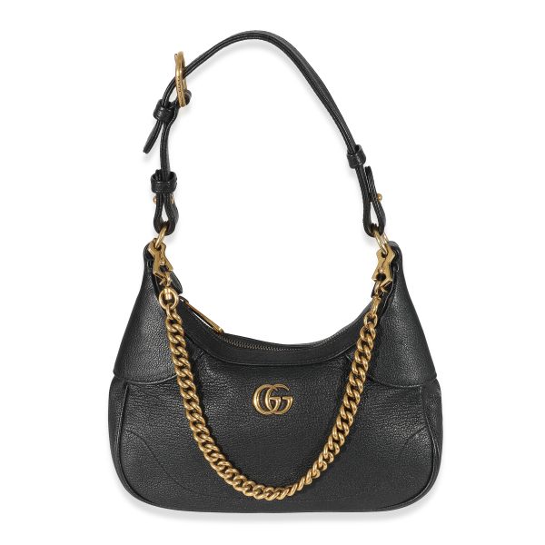 134465 fv Gucci Black Goatskin Small Aphrodite Shoulder Bag