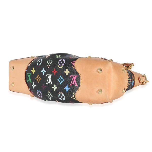 134467 box Louis Vuitton Black Multicolor Canvas Judy MM