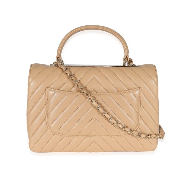 134470 stamp 9950f4ce d402 4231 b707 4f28f5ed761f Chanel Beige Chevron Lambskin Medium Trendy Bag