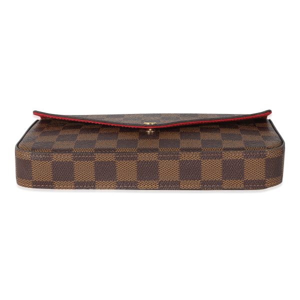 134484 stamp Louis Vuitton Cerise Damier Ebene Felicie Pochette