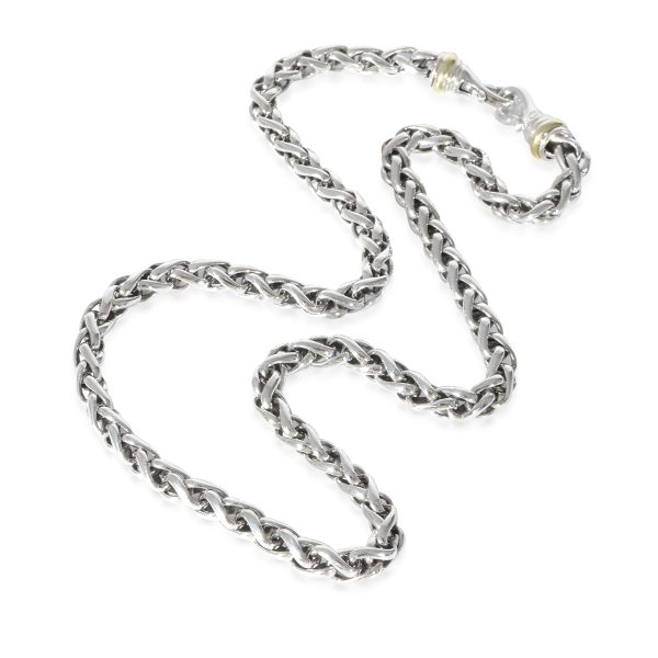 134493 pv 48089b9f 21fd 4bbb b2c4 cc216cb7f949 David Yurman Wheat Chain Necklace in Sterling Silver 14K Yellow Gold