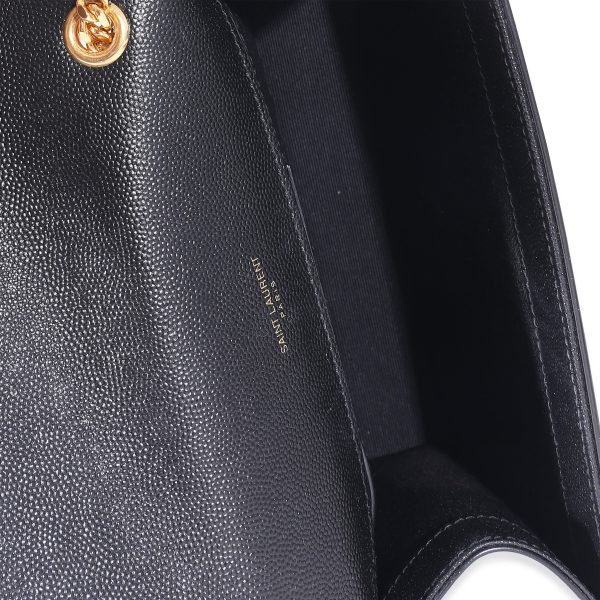 134499 ad1 Saint Laurent Black Grain De Poudre Small Monogram Kate Bag