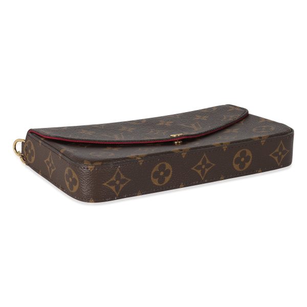 134514 clasp f0f860c6 aac6 4980 9322 09b6f4c42390 Louis Vuitton Fuchsia Monogram Canvas Félicie Pochette