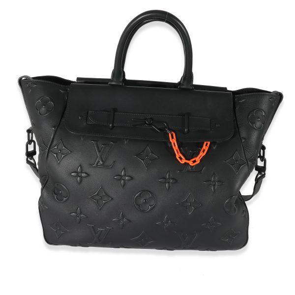 134654 fv 085eaf5d 3e16 4900 b89f ac46bb72a0fe Louis Vuitton Black Monogram Cowhide Catwalk Steamer Tote