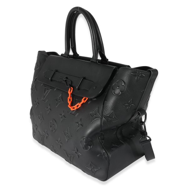 134654 pv 7e457ac6 3e85 4251 b740 4f2ec8df4c6a Louis Vuitton Black Monogram Cowhide Catwalk Steamer Tote