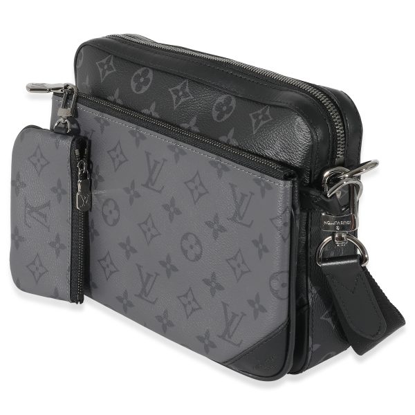 134692 sv Louis Vuitton Monogram Eclipse Trio Messenger