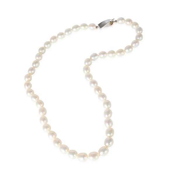 134698 pv 3f9410db 226f 4c23 a807 7af9541d199f Tiffany Co Oval Freshwater Pearls Necklace in Sterling Silver