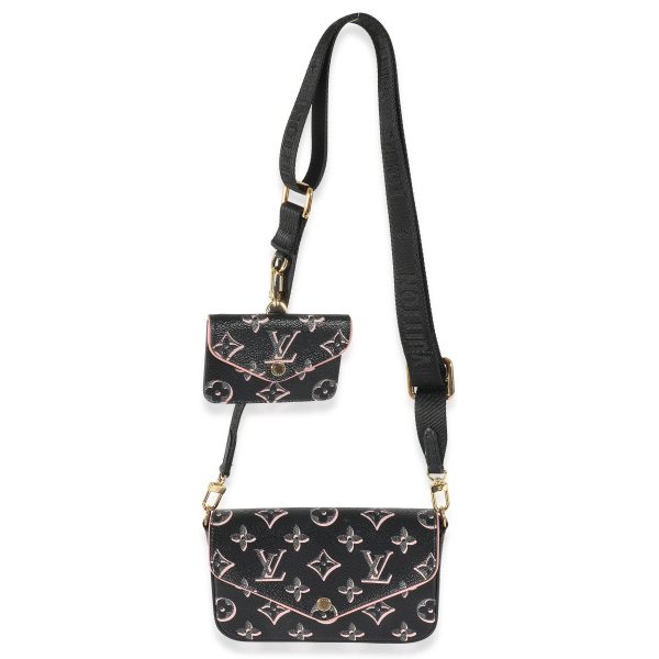 134702 bv Louis Vuitton Black Monogram Fall For You Felicie Strap Go