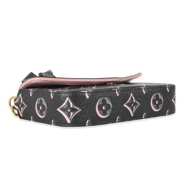 134702 clasp Louis Vuitton Black Monogram Fall For You Felicie Strap Go