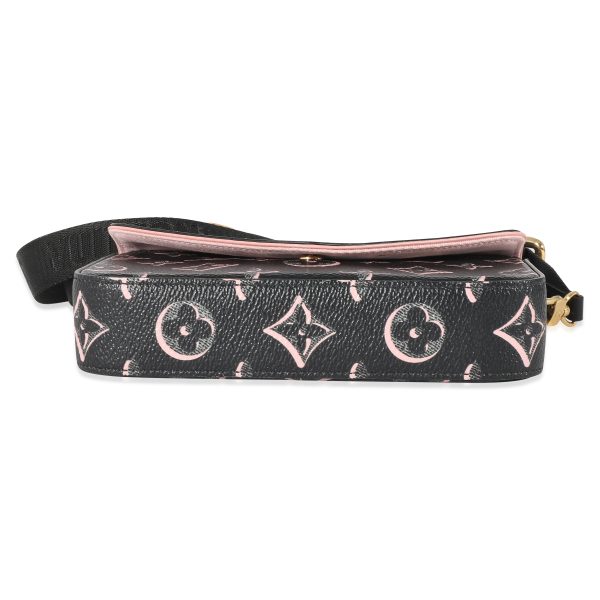 134702 stamp Louis Vuitton Black Monogram Fall For You Felicie Strap Go