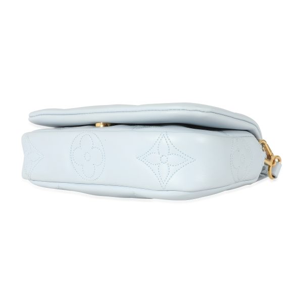 134728 box Louis Vuitton Bleu Glacier Bubblegram Wallet On Strap