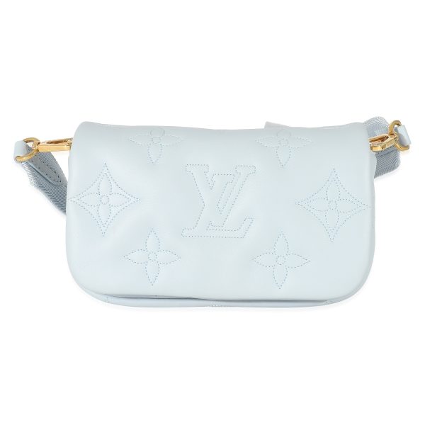 134728 fv Louis Vuitton Bleu Glacier Bubblegram Wallet On Strap